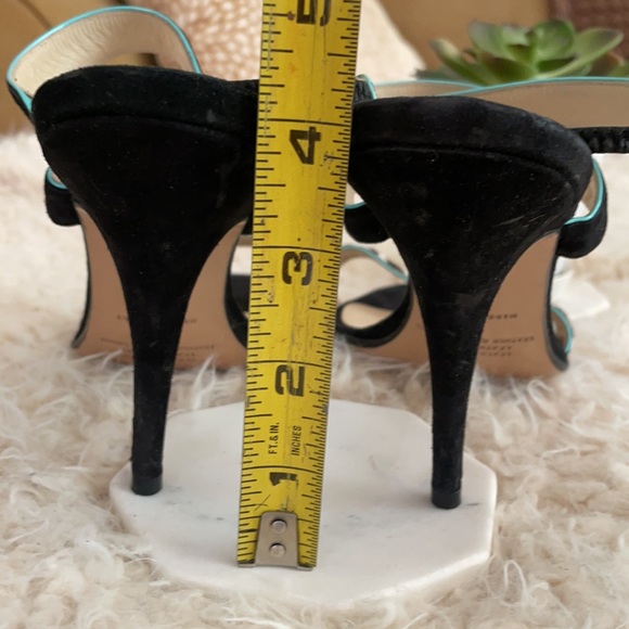 PETRA FIRENZE Black Suede Leopard Strappy Heels - Picture 4 of 6